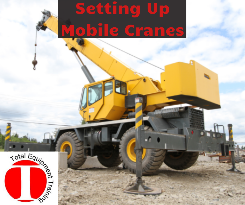 Mobile crane setup